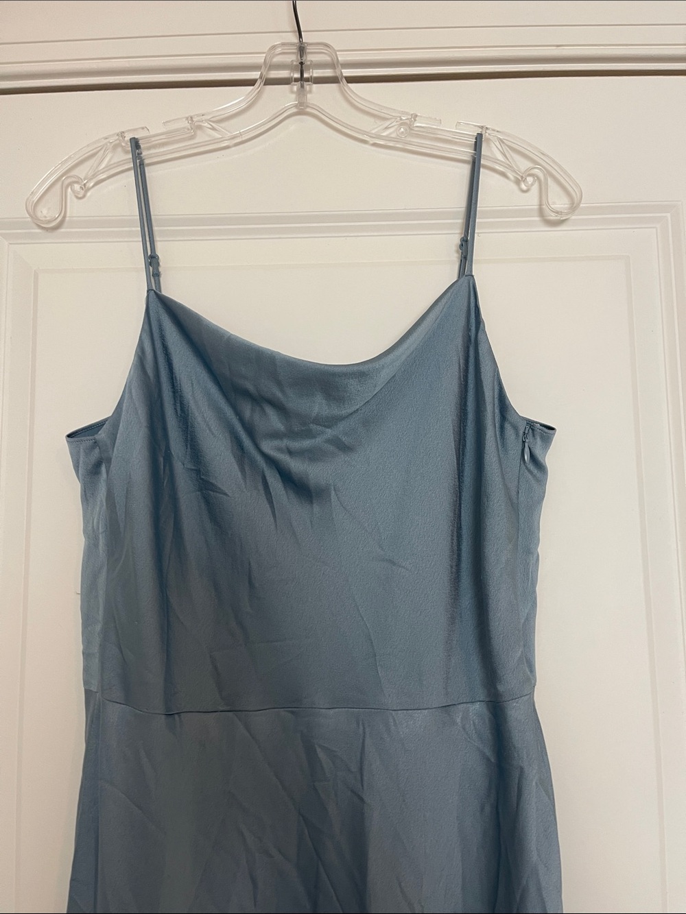 Vince Cowl Neck Satin MIDI Slip Dress Side Slit 6 Cocktail Date Wedding Guest - Picture 3 of 8